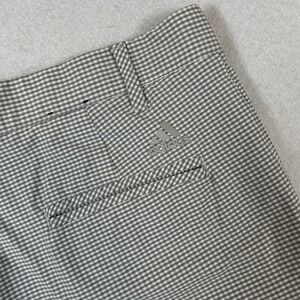 Adidas Golf Shorts‎ Mens 32 Gray Gingham Checkered Performance Tacky Waistband